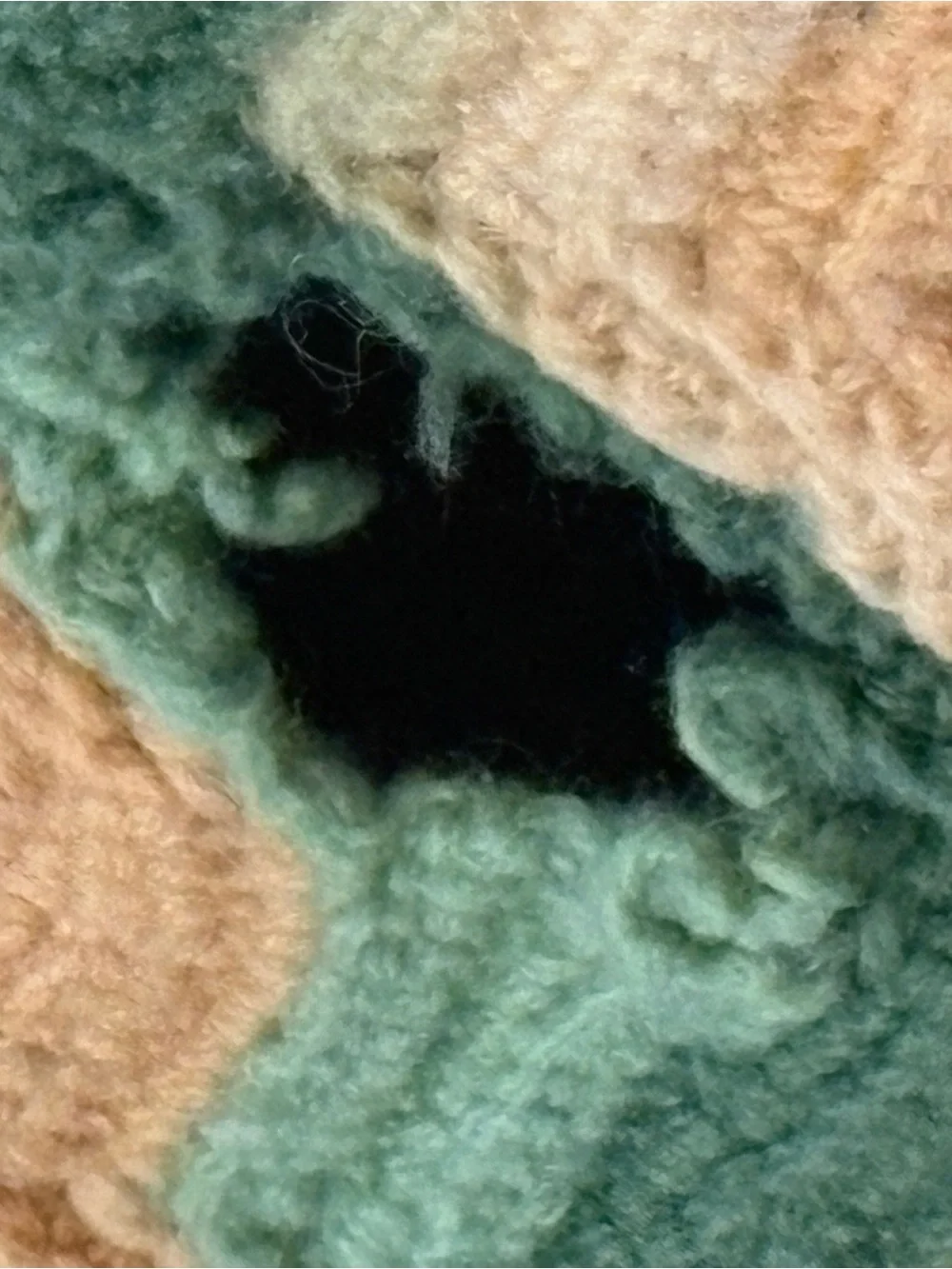 Handmade Green and Yellow Chevron Crochet Throw - Brand